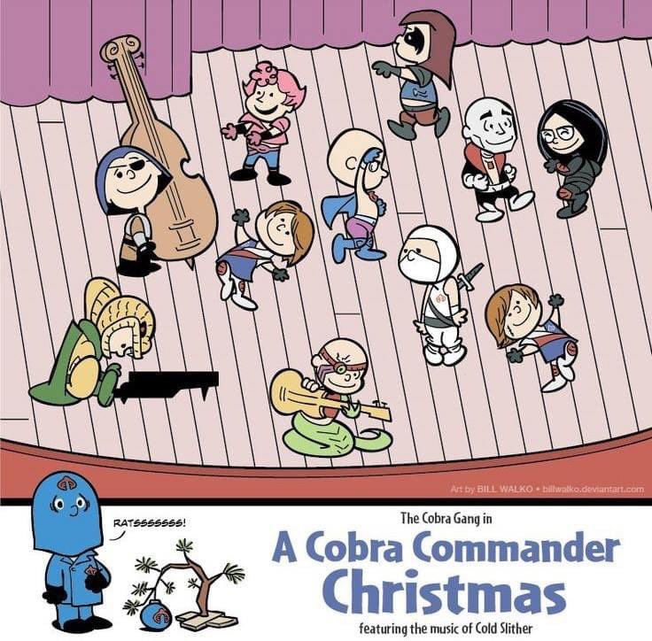 A holiday classic around here! 💥💥💥 A very Merry Christmas and happy holidays to all our members, friends, and fans! Enjoy this awesome art by @TheHeroBiz / Bill Walko! #thefinestcc #gijoe #yojoe #cobra #billwalko #peanuts