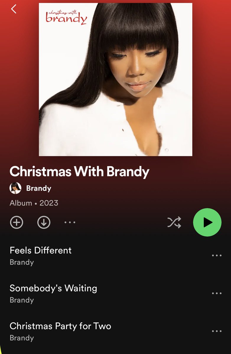 Retweet if you listening to #ChristmasWithBrandy this morning.