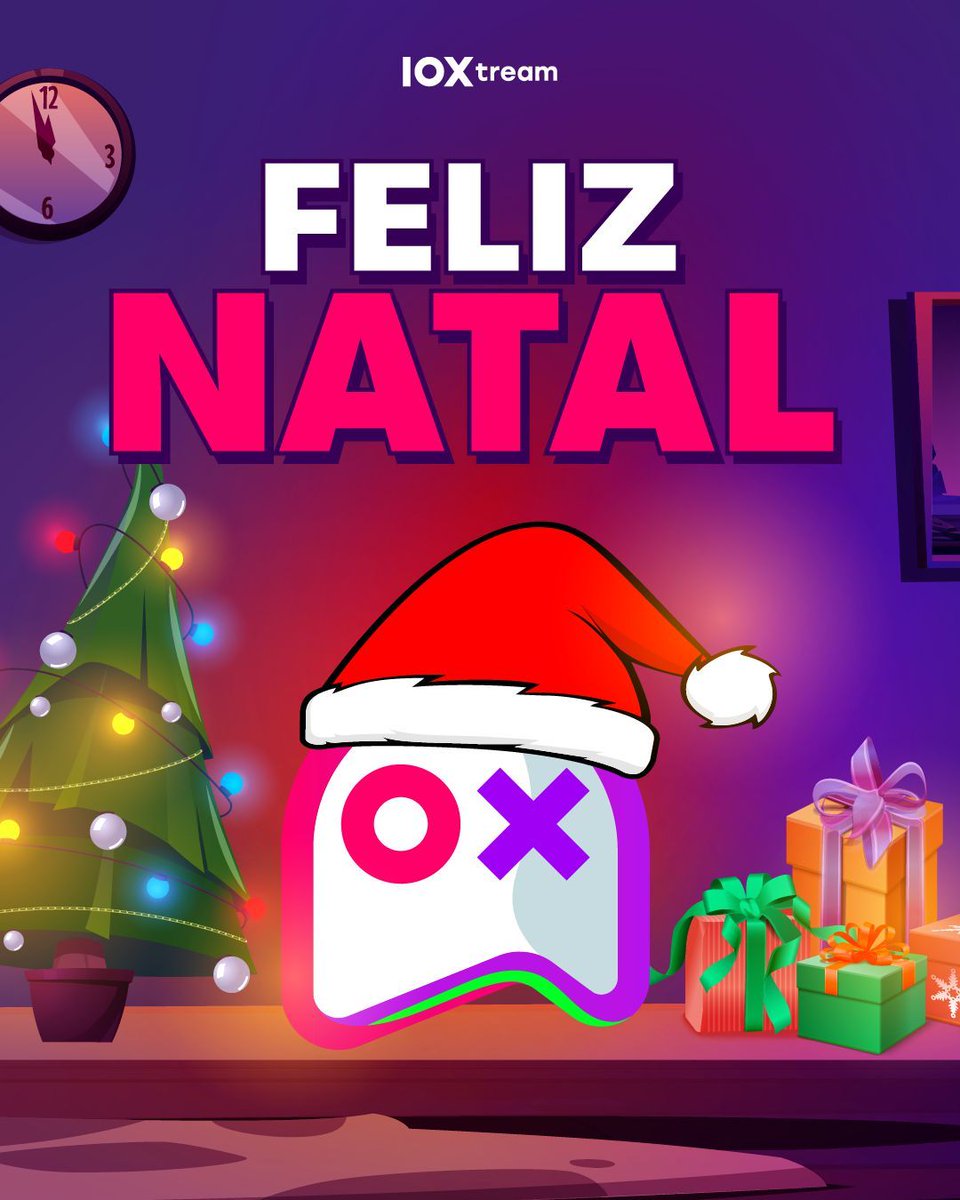 IOXtream's tweet photo. Feliz Natal IOLovers ! 🎮🎄
Que seus loot sejam épicos, os frames altos e a conexão com a família (e a internet) esteja sempre em alta! 🌟🕹️
#twitch #twitchstreamer #live #natalgamer #feliznatal https://t.co/T5dLptRwv0