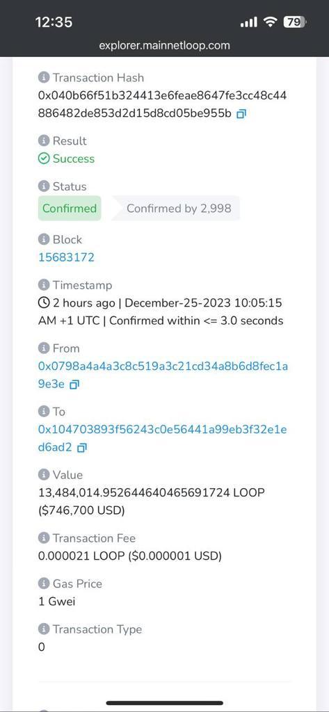 julien_muntean's tweet image. Just 0.000001 usd fee at 750000 usd dolar buy #loopnetwork 

If you have 1 usd please please buy now loop