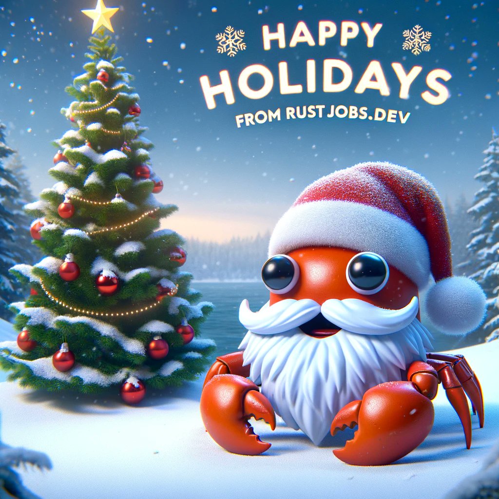 rustjobs_dev's tweet image. Happy Holidays from Rust Jobs!🦀🎅🎄🌟