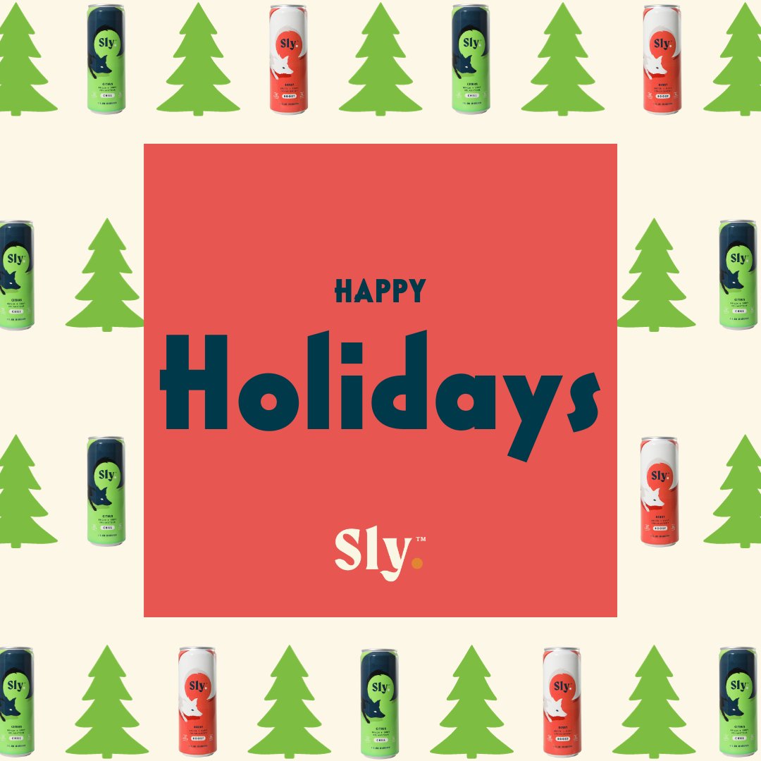 Wishing you Happy and Healthy Holidays! ✨ Embrace the season's joy with Sly BOOST, CHILL, and DREAM—where every sip adds focus, laughter, relaxation, and recovery to your festivities. #DrinkOnTheSly #HealthyHolidays #HappyHolidays #SlyTrio #OpenFunOpenPlayOpenSly