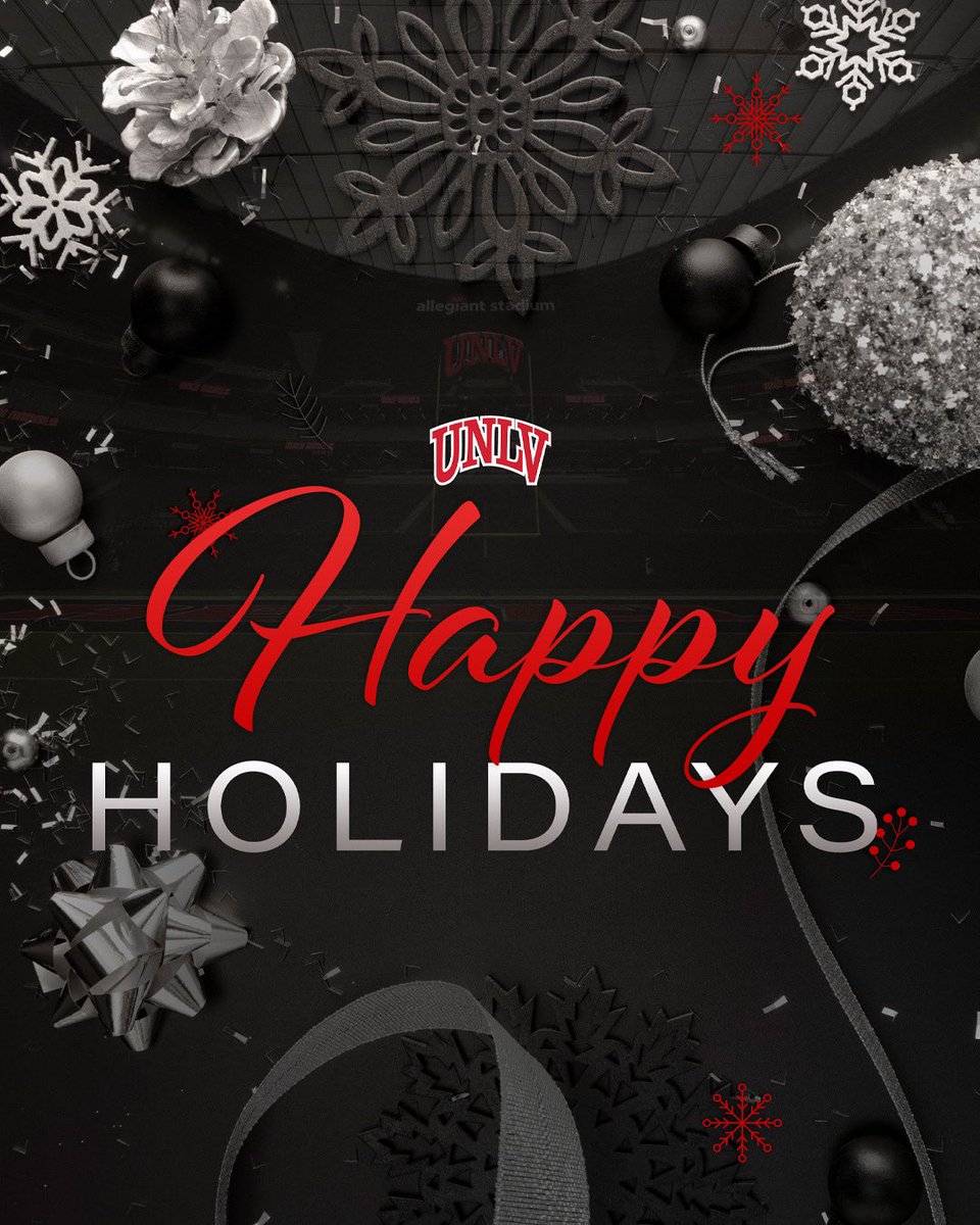 unlvfootball's tweet photo. Happy holidays from our family to yours 🎄♥️ https://t.co/tebQHKJOuz