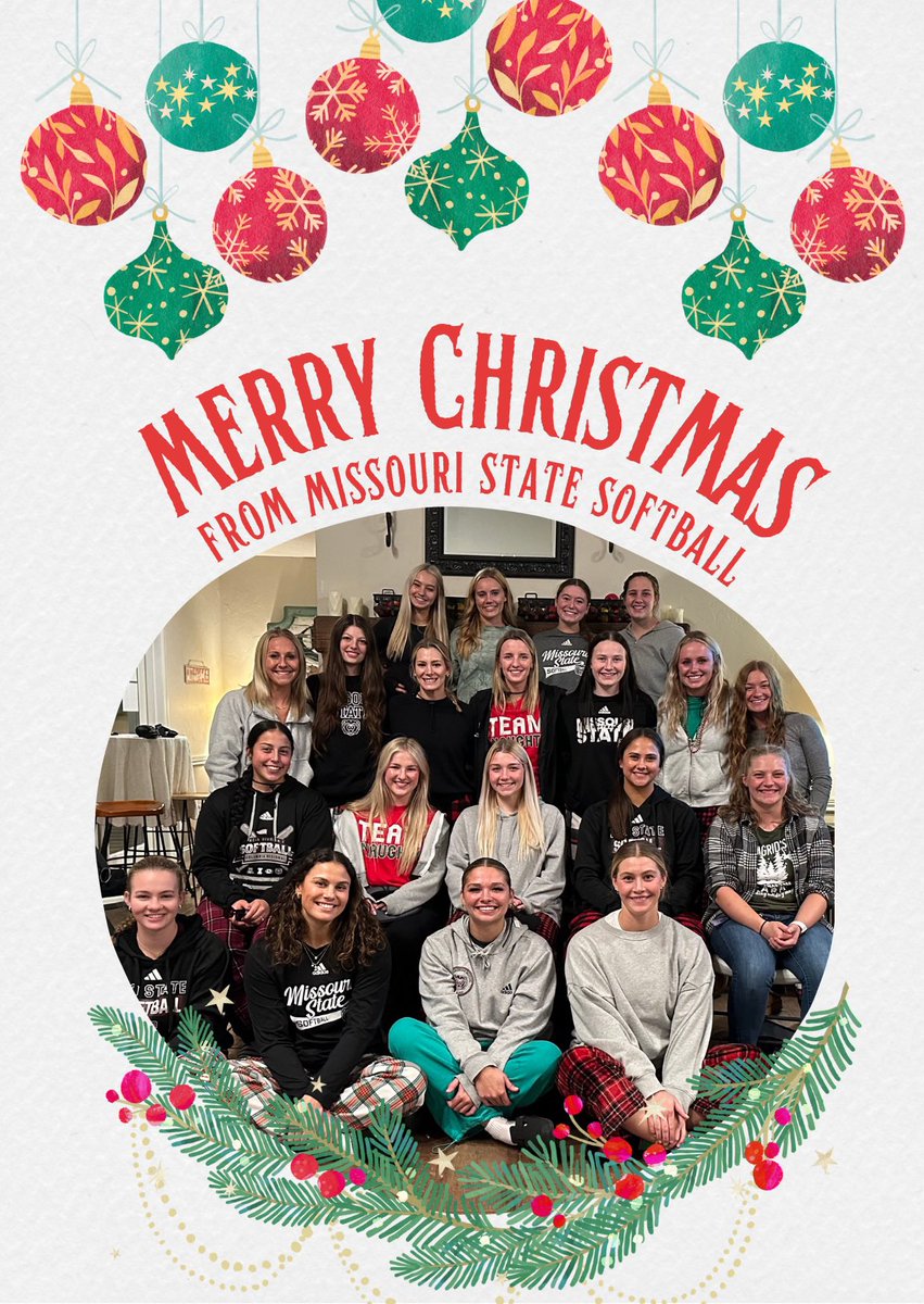 Merry Christmas and Happy Holidays from Missouri State Softball! #Team56 | #Summit