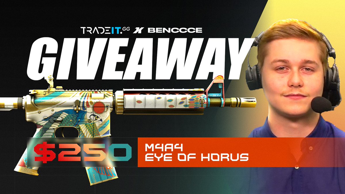 benccce's tweet image. 🎄TradeIt.gg x Benccce🎄GIVEAWAY!🎄
M4A4 | EYE OF HORUS [ $250 ]

✅Follow @TradeIt_gg &amp;amp; @Benccce 
🔁Tag 2 friends below
👍 Like &amp;amp; Retweet this post!

👀Winner chosen - 30th December!👀
