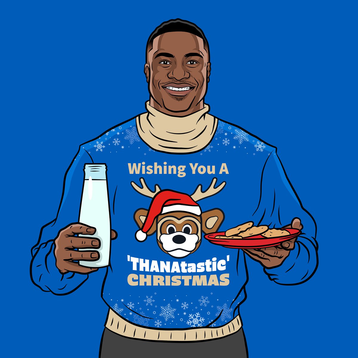 LuhmDesign's tweet photo. @Bucks recently hired me to illustrate the bucks players wearing ugly Christmas sweaters. Merry Christmas Bucks fans! #milwaukeebucks #fearthedeer https://t.co/OX83qJHdVt