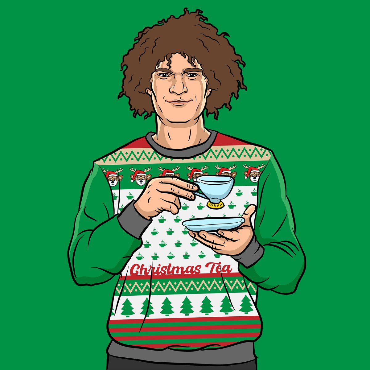 LuhmDesign's tweet photo. @Bucks recently hired me to illustrate the bucks players wearing ugly Christmas sweaters. Merry Christmas Bucks fans! #milwaukeebucks #fearthedeer https://t.co/OX83qJHdVt