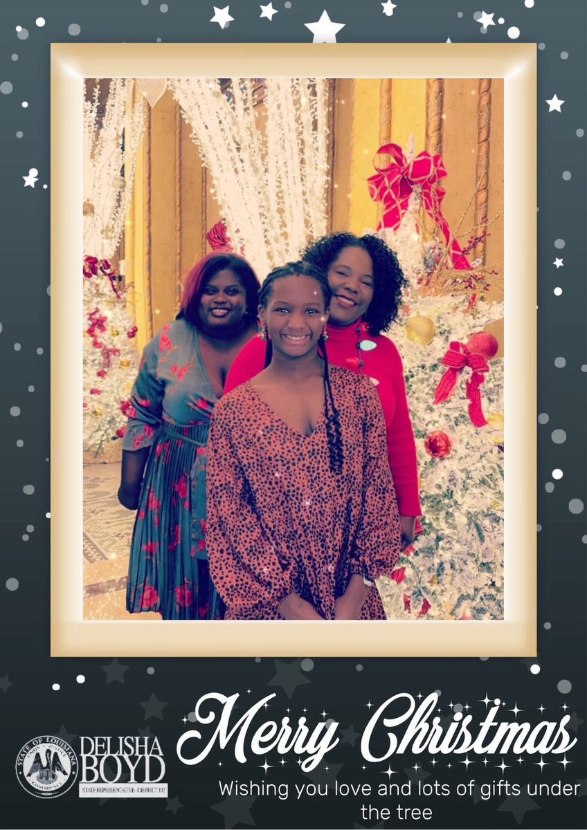 DeeBoydBroker's tweet photo. Merry Christmas to you and your family! Wishing you much wealth, great health, love and happiness today and everyday!

#merrychristmas #happyholidays #staterepdelishaboyd #delishadelivers #blessedtobeablessing #DelishaBoydLLC https://t.co/D9umLd5eRU