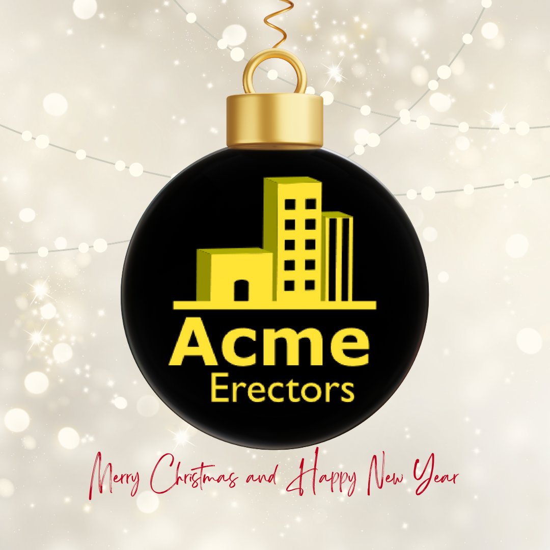 AcmeErectorsInc's tweet photo. Merry Christmas and Happy New Year from the Acme Erectors' family! https://t.co/brjfEwJ6AH