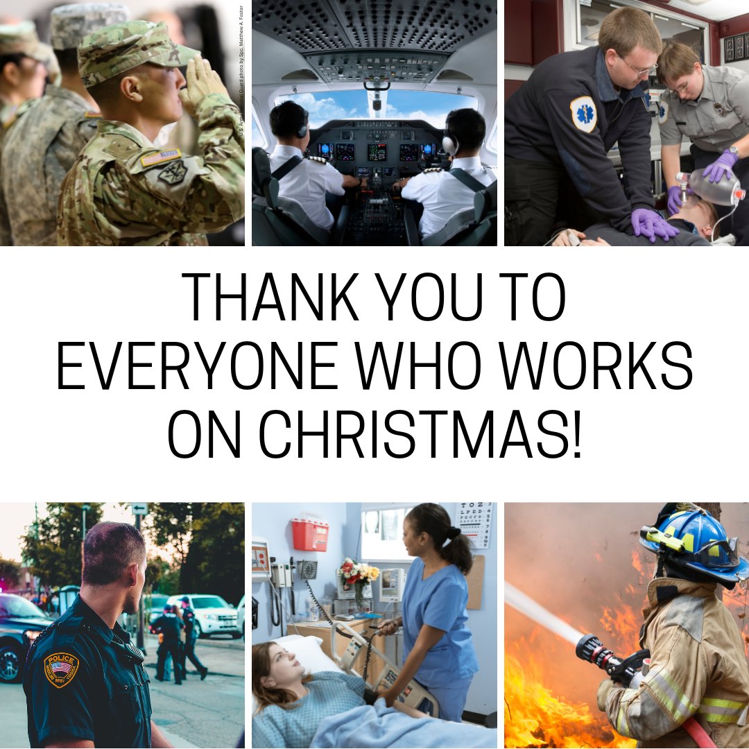 A big thank you to those working this holiday.
