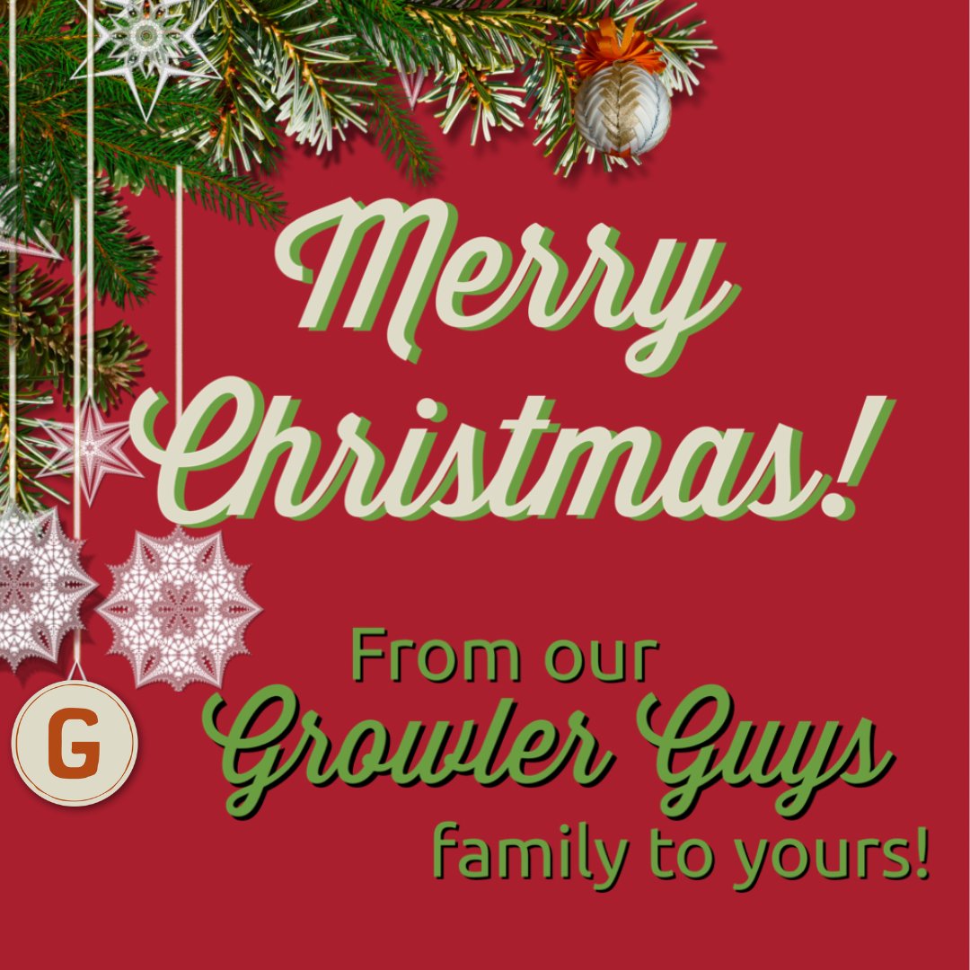 We hope everyone has a wonderful, magical, blessed Christmas! We’re closed today but we open again Tuesday at 11am. Stay safe!🎄

#christmas #growlerguys #craftbeer #beertogo #holidays #holidayseason