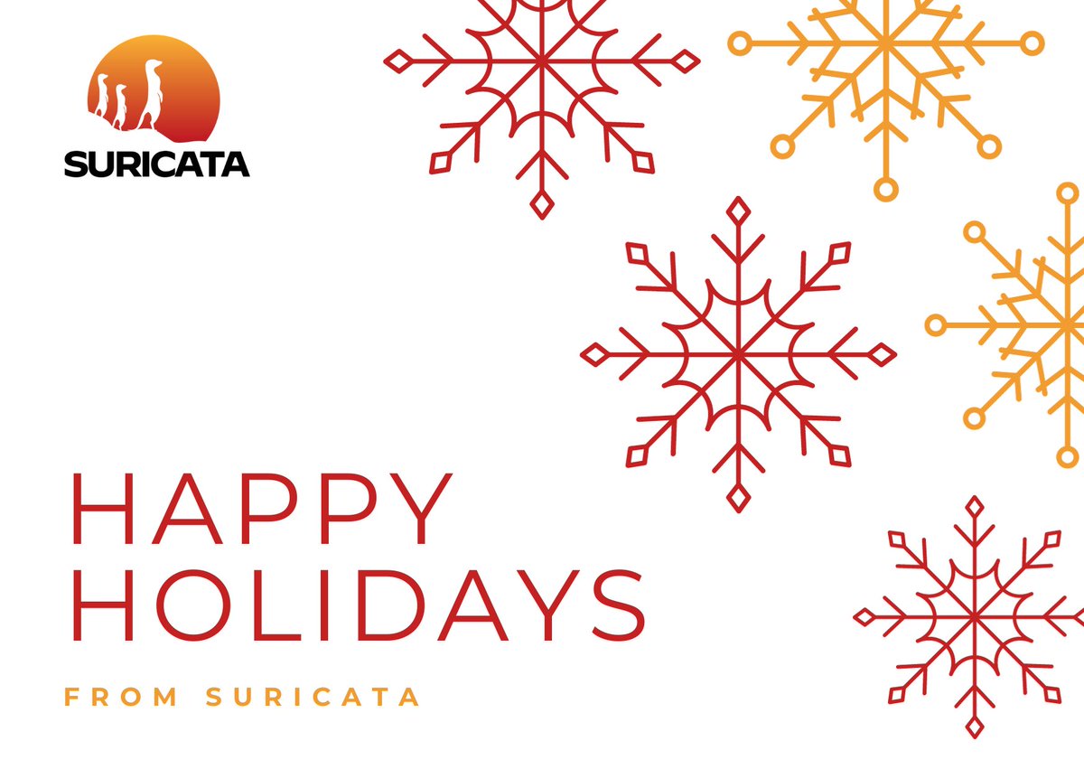 Happy Holidays from the team at Suricata! We wish everyone a happy and healthy holiday season. 🎄❄️ #Suricata #Holidays