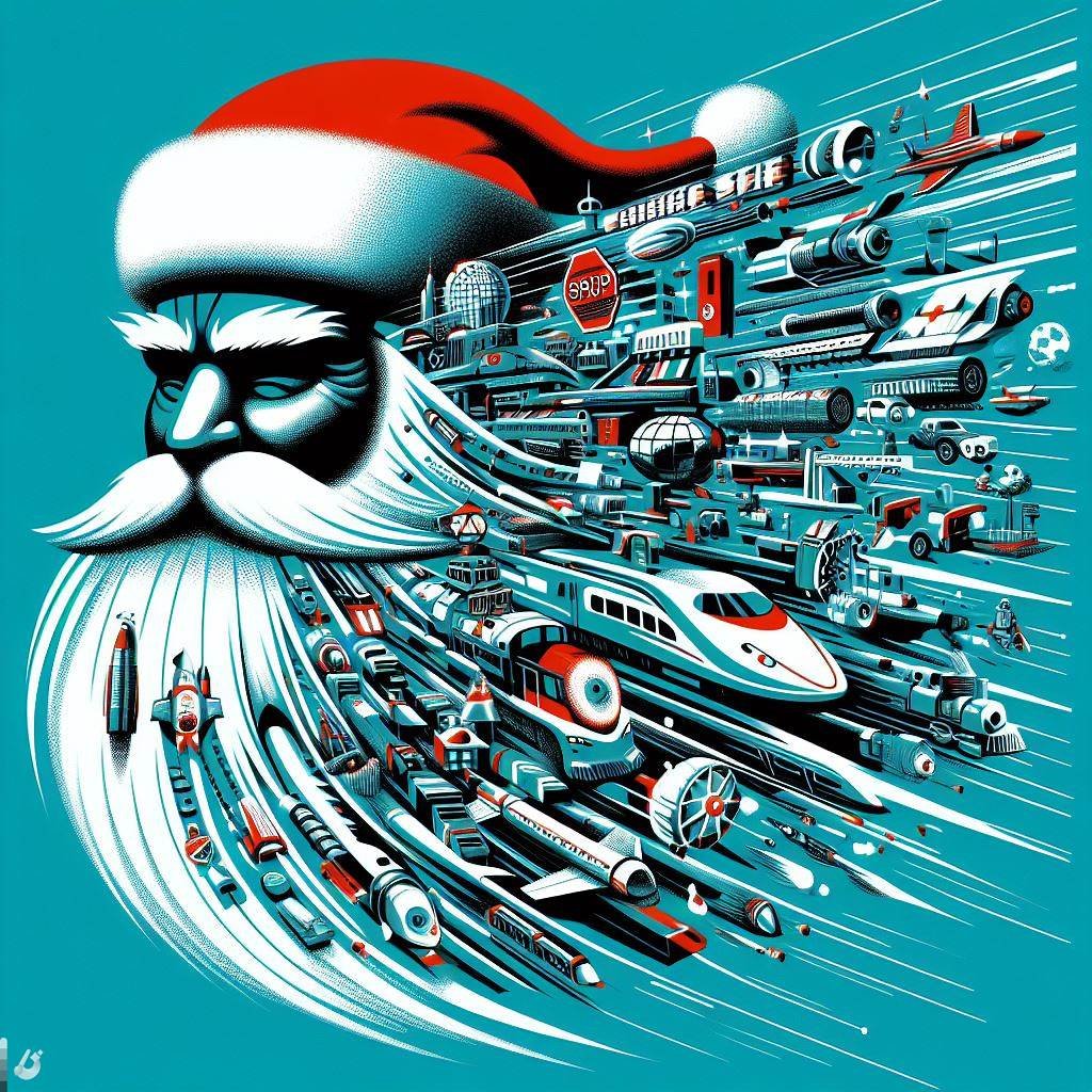 The techno-optimist Santa is building!