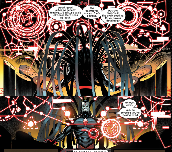 AustinGorton's tweet photo. 359 - Year 60 Fun Fact: Immortal POV
Every issue of Immortal X-Men is told from the perspective of a different member of the Quiet Council, with narrative captions written from the featured character's POV.
#2022XMen #60YearsOfX #XMen60 #Xmen https://t.co/I3eDWCC4XR