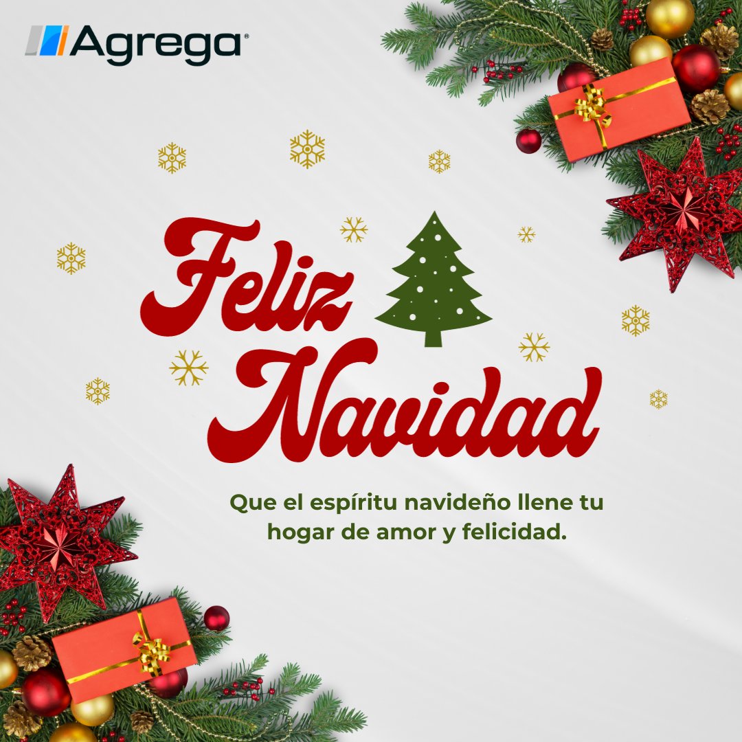 agregaonline's tweet photo. 🎄 ¡Feliz Navidad! Que la magia de la temporada llene tu vida de alegría, amor y momentos especiales. ¡Que tengas unas fiestas llenas de luz y felicidad te desea el Equipo Agrega! ✨❤️  

#FelicesFiestas #Agrega https://t.co/9RQtmxf1qK