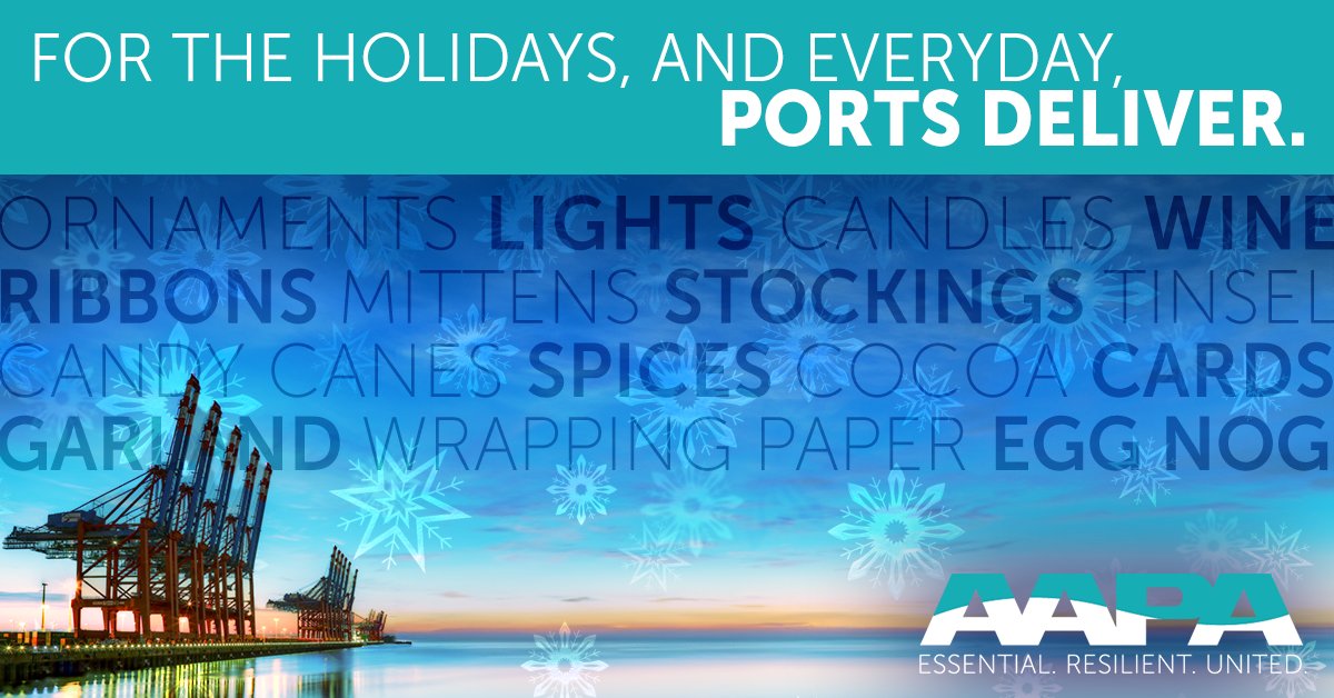 As the holiday season sparkles, remember that ports help light up our celebrations. This holiday season, we're grateful for the steadfast dedication of the maritime community. Wishing everyone a season of warmth, cheer, and smooth sailing. #PortsDeliverJoy #HappyHolidays 🎄⚓️🎁