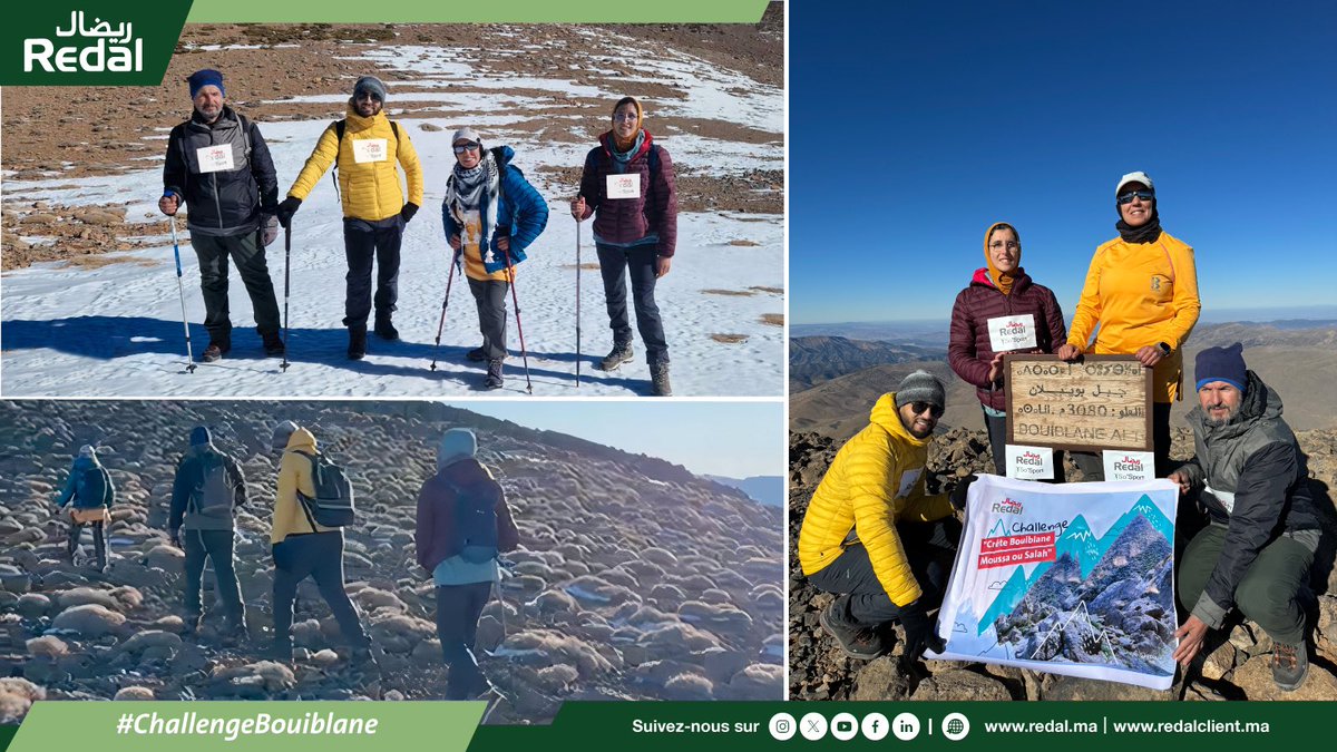 Félicitations à nos collaborateurs d'avoir relevé le challenge de parcourir tous les⛰️ de la chaîne de Bouiblane et de gravir les plus ↗️ avec l'accompagnement de notre talentueuse alpiniste Mme <a href="/bbaibanou/">bouchra baibanou</a>
👉Une aventure humaine alliant dépassement de soi, courage &amp; détermination