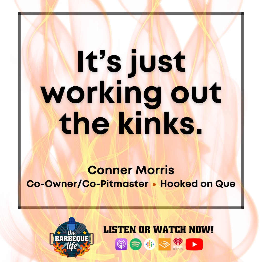 Watch our latest episode of The Barbeque Life with Hooked on Que  on YouTube!

youtu.be/Lav1U6TYHXo

#BBQPodcast #BBQEntrepreneur #BBQBusiness #BBQLovers #BBQTwitter