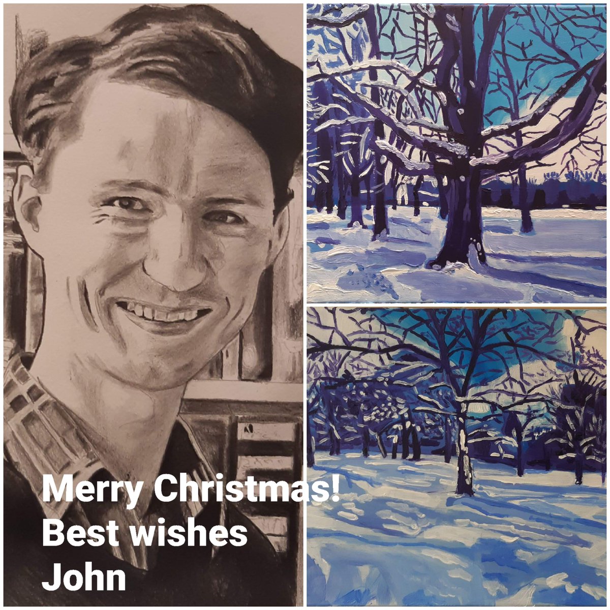 Wishing ALL of my followers a Merry Christmas. Thank you for your support this year 😀

#art #artist #portrait #portraitart #pencilportrait #pencildrawing #drawing #painting #acrylicpainting #snowpainting #snowscapepainting #snow #winter #trees #MerryChristmas #DalerRowney