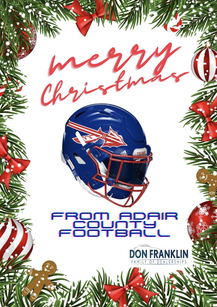 AdairFBTribe's tweet photo. Merry Christmas to all!!! #RollTribe 🏈 https://t.co/KkJUdtXifK