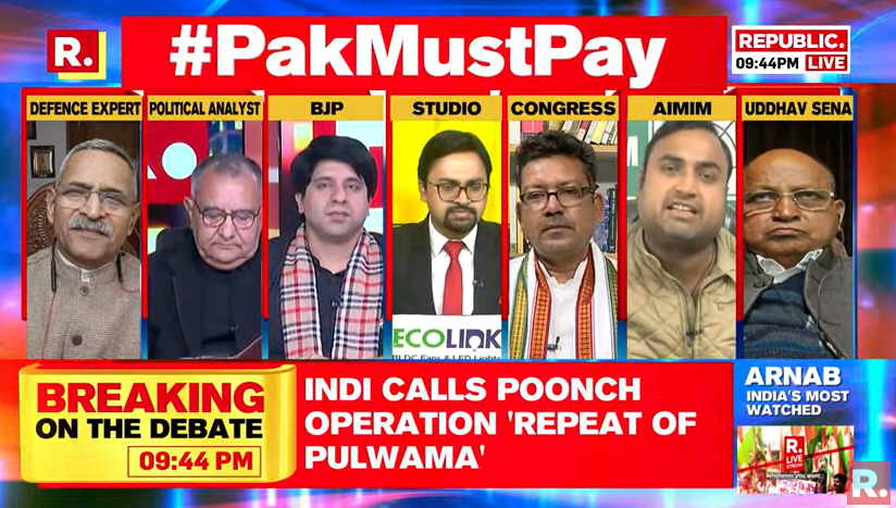 republic's tweet photo. #PakMustPay | If Kashmir really has become the heaven, then conduct elections there: Aadil Hassan, (@AadilHasanAdv) Spokesperson, AIMIM
Tune in for The Debate and fire in your views with the hashtag - https://t.co/W1imJqHMqW
#Poonch #Kashmir #JammuAndKashmir #Article370 https://t.co/Zk5Yl1M54F