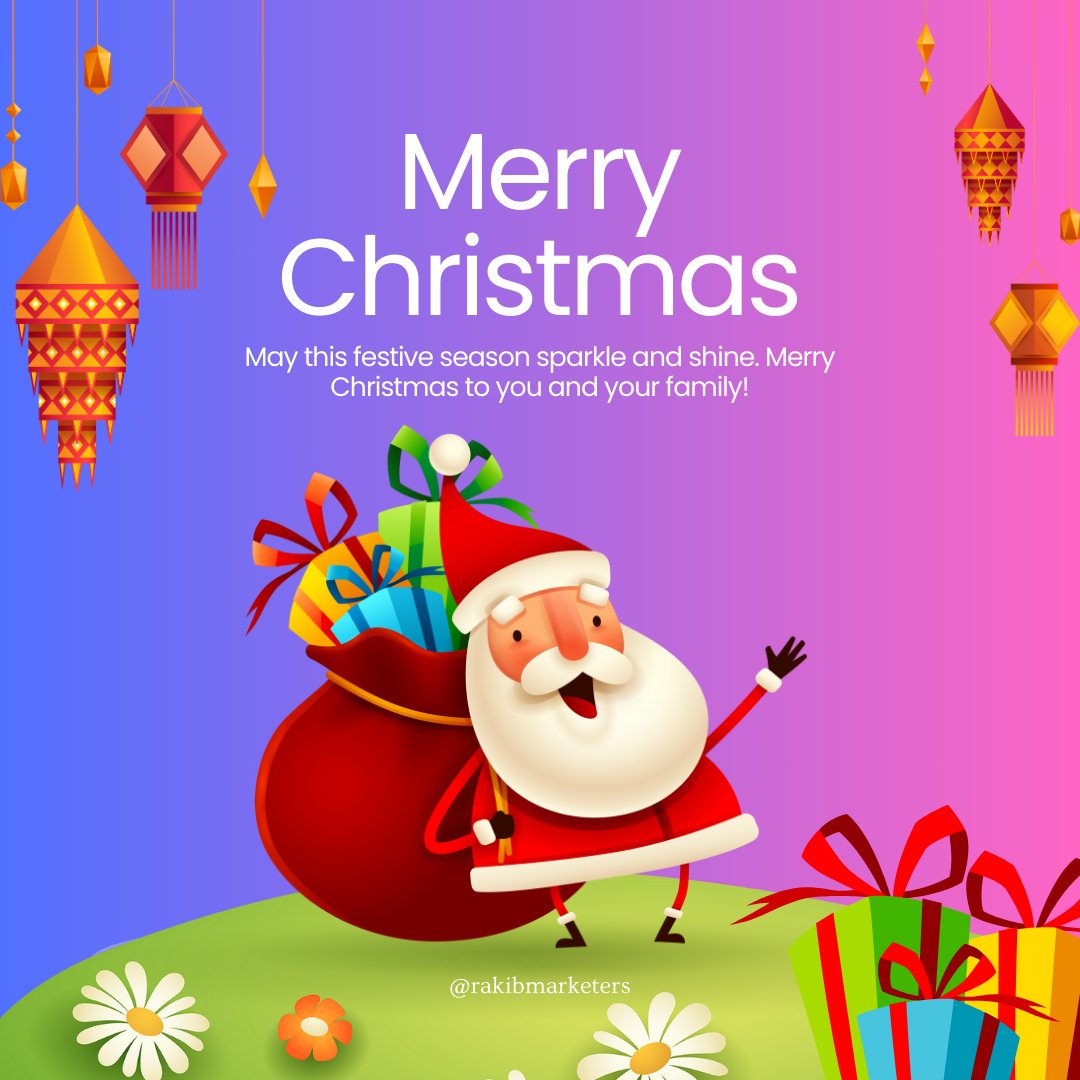 rakibmarketers's tweet photo. 🎄 Merry Christmas Magic!  Unwrap joy spread love, and make memories that sparkle. ✨

#MerryChristmas #JoyfulMoments #FestiveCheer #WinterWonderland #HolidayMagic #SeasonsGreetings #DeckTheHalls #JingleAllTheWay https://t.co/2bdUNDRS9Y