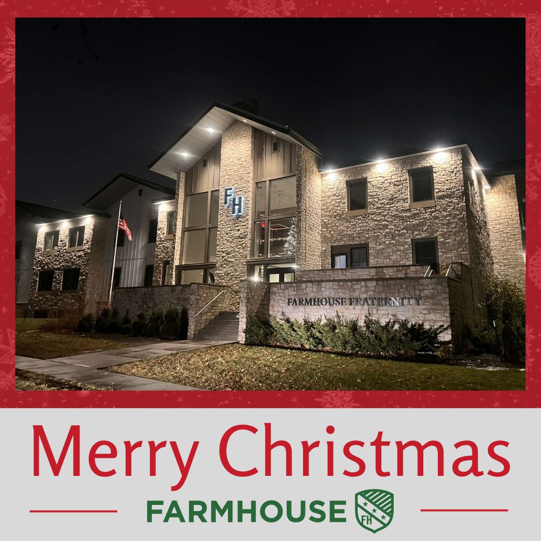FarmHouseUNL's tweet photo. The Beta Chapter of FarmHouse Fraternity would like to wish you a Merry Christmas and Happy Holidays! 🎄❄️🎅 https://t.co/FHSGlbIe21