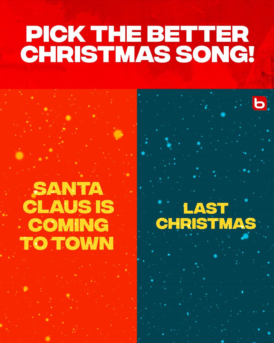 🚨💰🎄BODOG CHRISTMAS $200 GIVEAWAY - VOTE FOR THE WINNING SONG!

RT and vote below for what song you think should be crowned the champion and we’ll pick a lucky winner! 

💰🎅🏽💰

#BodogXmas