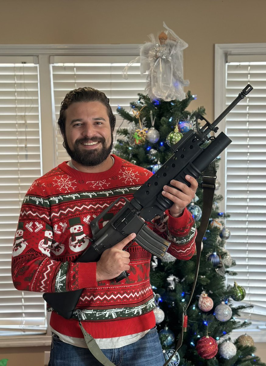 TheAKGuy's tweet photo. Merry Christmas from my family to yours! I hope you have a safe one with family and friends.

Extra style points thanks to @retrorifle https://t.co/RgobFQQ2T9