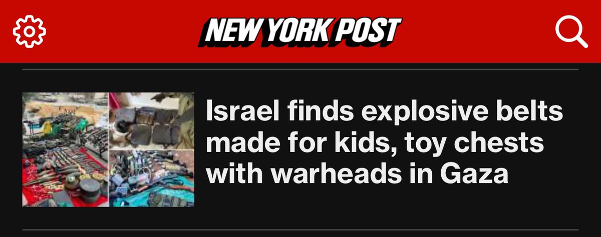 Hamas made suicide bombing vests for children.

Read that again: 
Hamas. Made. Suicide. Bombing. Vests. For. Children.

This is the evil we face.

Let that sink in.

nypost.com/2023/12/24/new…