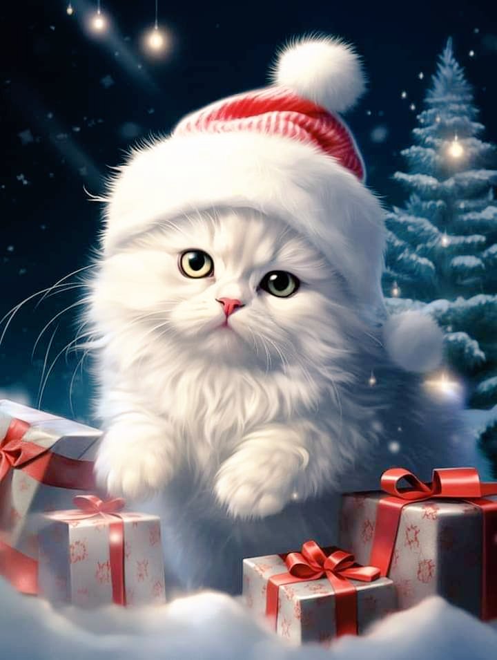 #CatsofTwittter wish U magical
#Christmas filled with joy,delightful moments

cats #FestiveFun & #WINTER #outfit
✨gifts for U all🎁🌲🤶 
#HappyChristmas
#ChristmasTree
#HappyMerryChristmas
#Gurudev
#chritmas
#decorations
#festival
#FestiveSeason
#Santa
#celebration
#WinterSeason