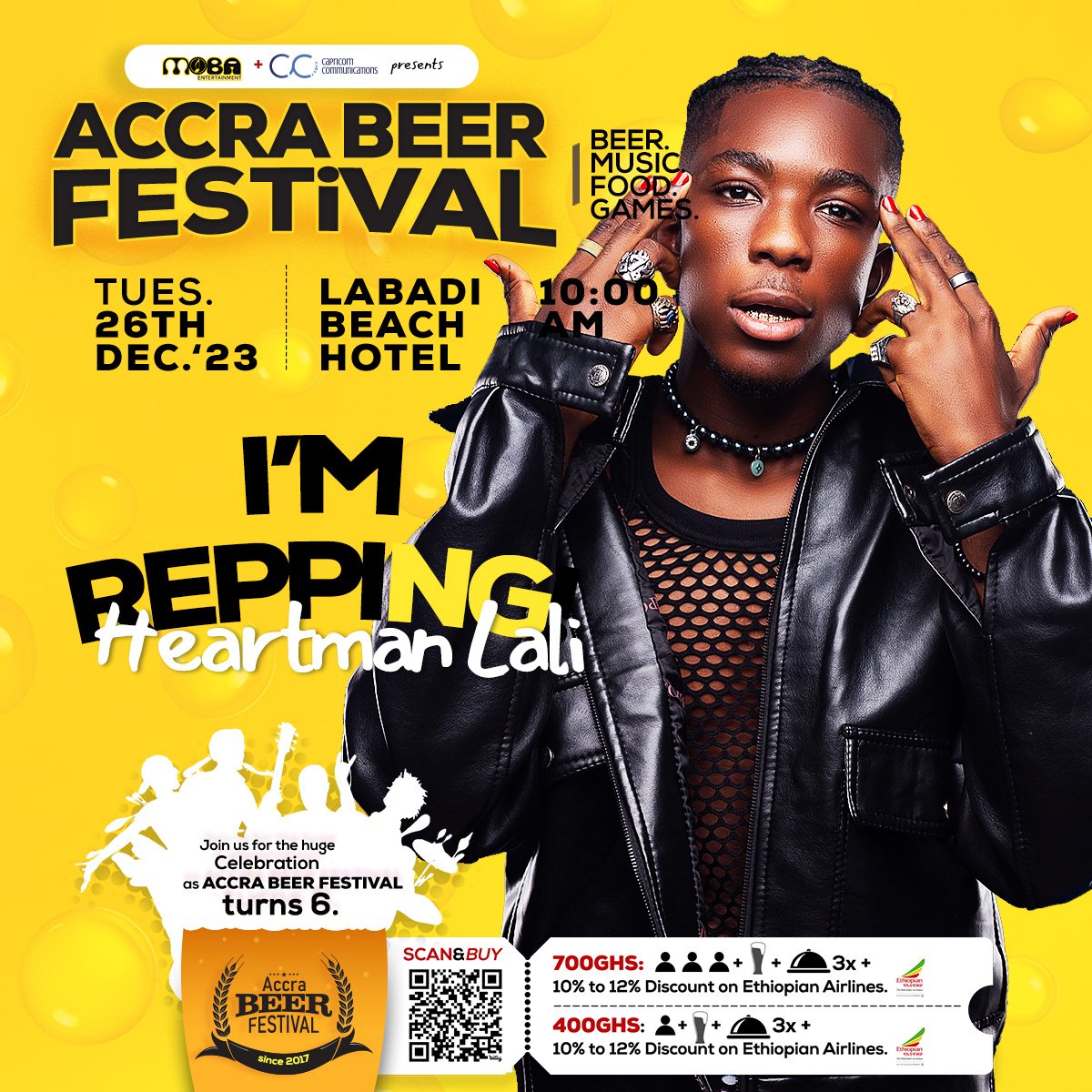 accrabeerfest_'s tweet photo. The young lad @heartman_music is also repping live at the #AccraBeerFestival tomorrow.
Get your ticket now! https://t.co/EdHKuM0Rx1.
#ABF #ABFat6 #WestAfricaBeer #BeerToRemember #Beer #DecemberinGhana https://t.co/jjLz82pmN4