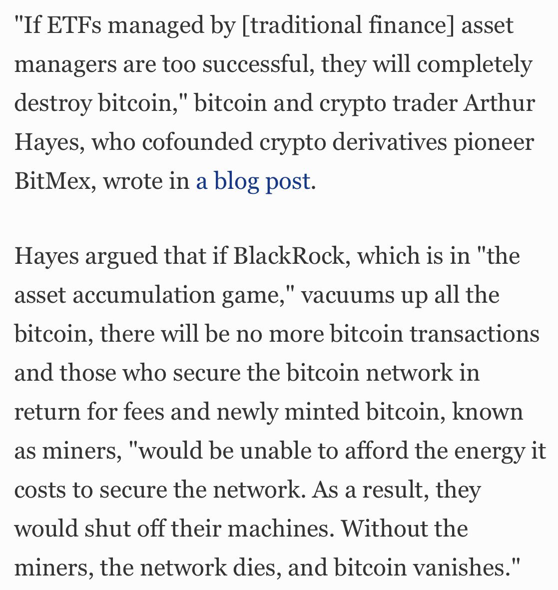 Real bitcoiners don’t want a Bitcoin ETF.