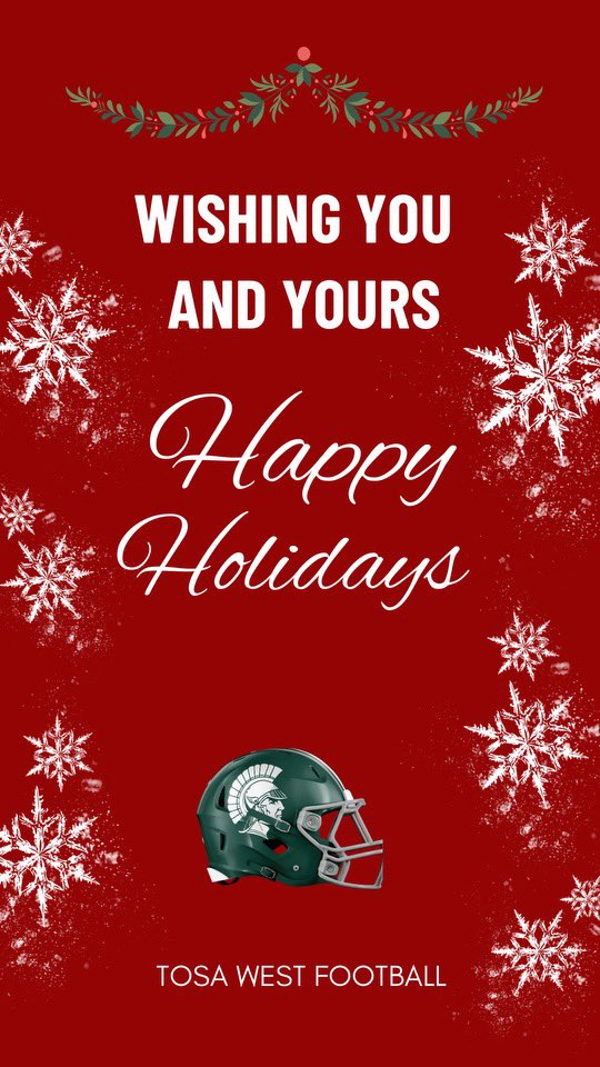 Happy holidays from the Tosa West Football family to yours! #TWFB