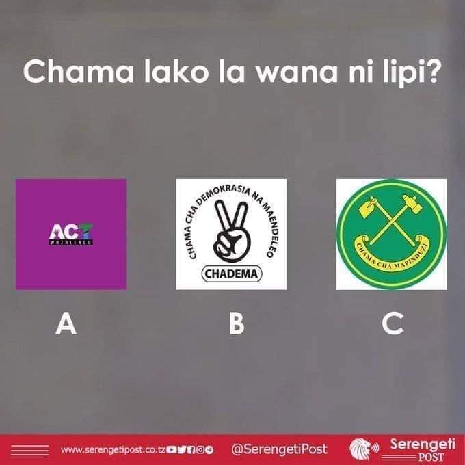 kombombwanatz's tweet photo. Haya tujuene leo 

A)ccm like
B) Chadema Re,-tweet
C)ACT mtajua cha kufanya

Kura tunatangaza baada ya masaa 8. https://t.co/6JcJXk9aIk