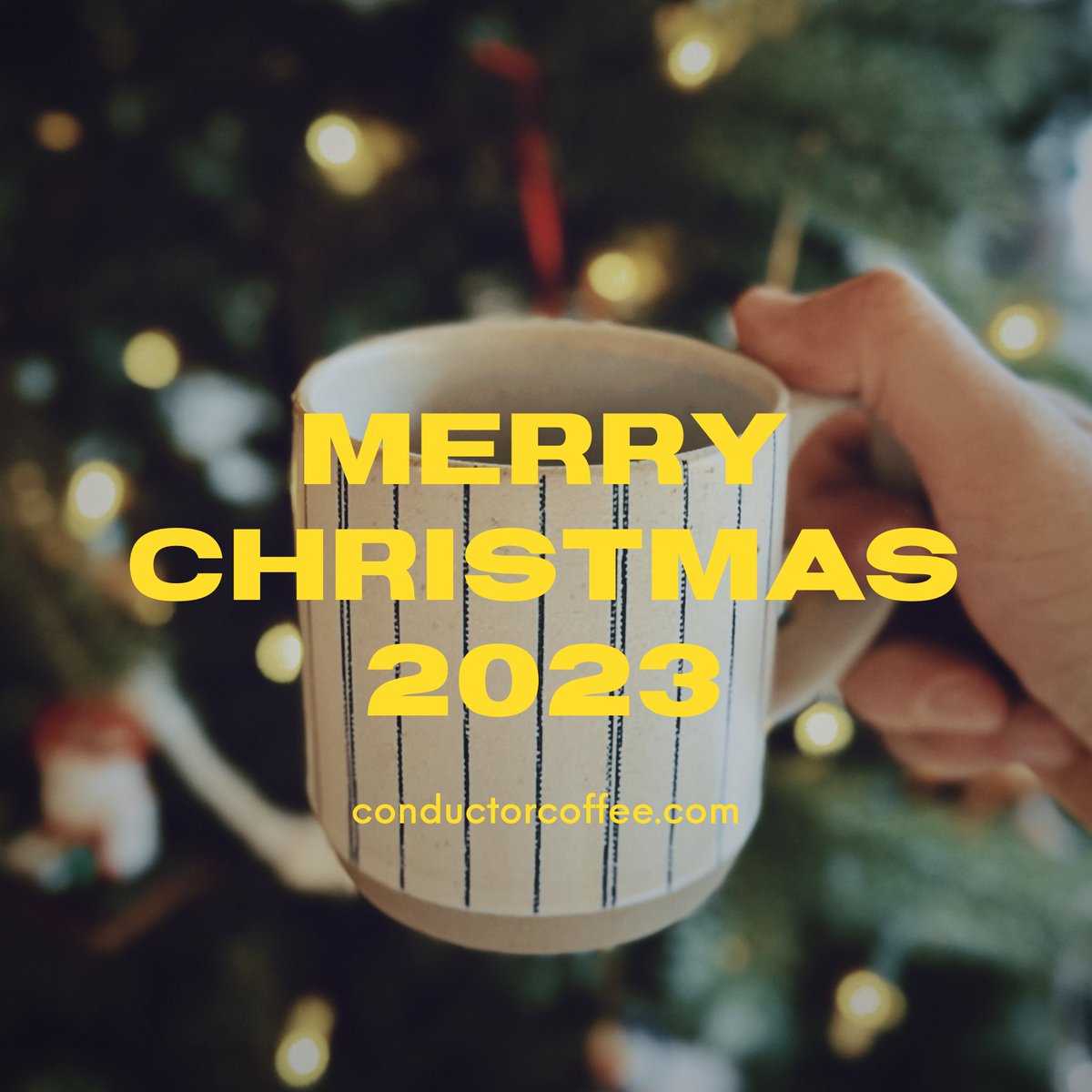 ConductorCoffee's tweet photo. We want to wish a Merry Christmas to all of our favorite coffee drinkers out there. You all are the greatest conductors on the planet! Here’s to many more delicious single-origin ☕️ in the new year 🎉 https://t.co/aSjoLiioAv