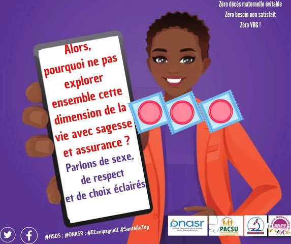 Hey toi, super-héros de ta propre vie ! 🚀 Savais-tu que prendre soin de ta santé sexuelle, c'est comme avoir une cape invisible super cool ? 

#MSDS #ONASR #ECampagneII #SantéAuTop  #chaqueenfancompte