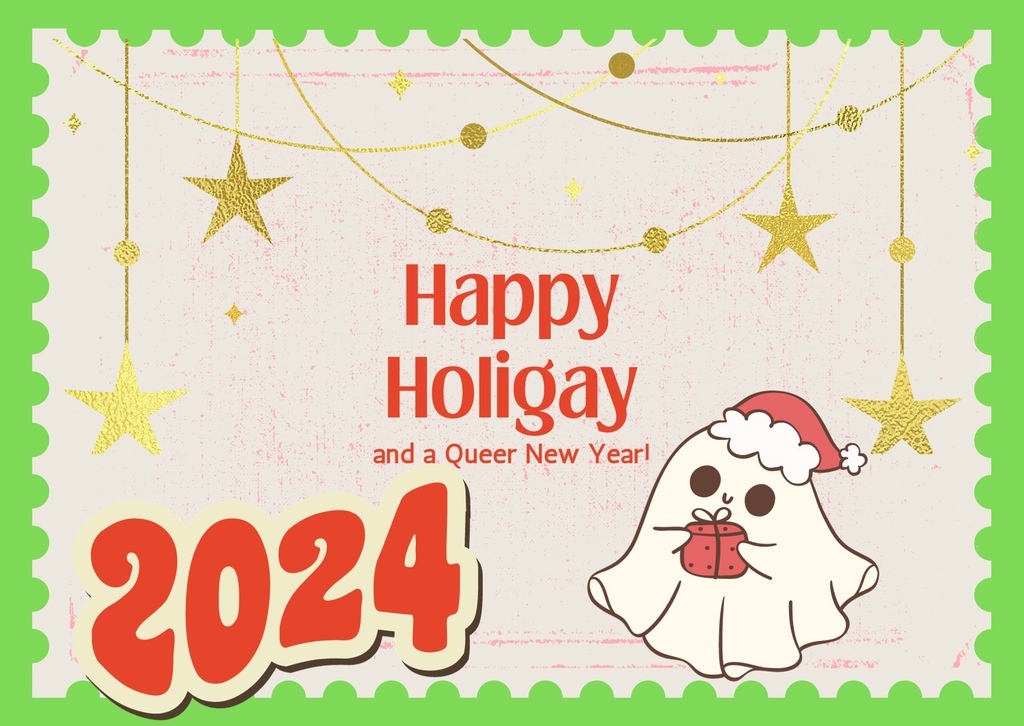 Hey there, Pals! 🤗 QD is wishing you all a Happy Holigay and a very Queer New Year! We hope you are having a great holiday season and that 2024 will be a good year for all of you! 💖✨️

#HappyHolidays #HappyHoligay #HappyNewYear