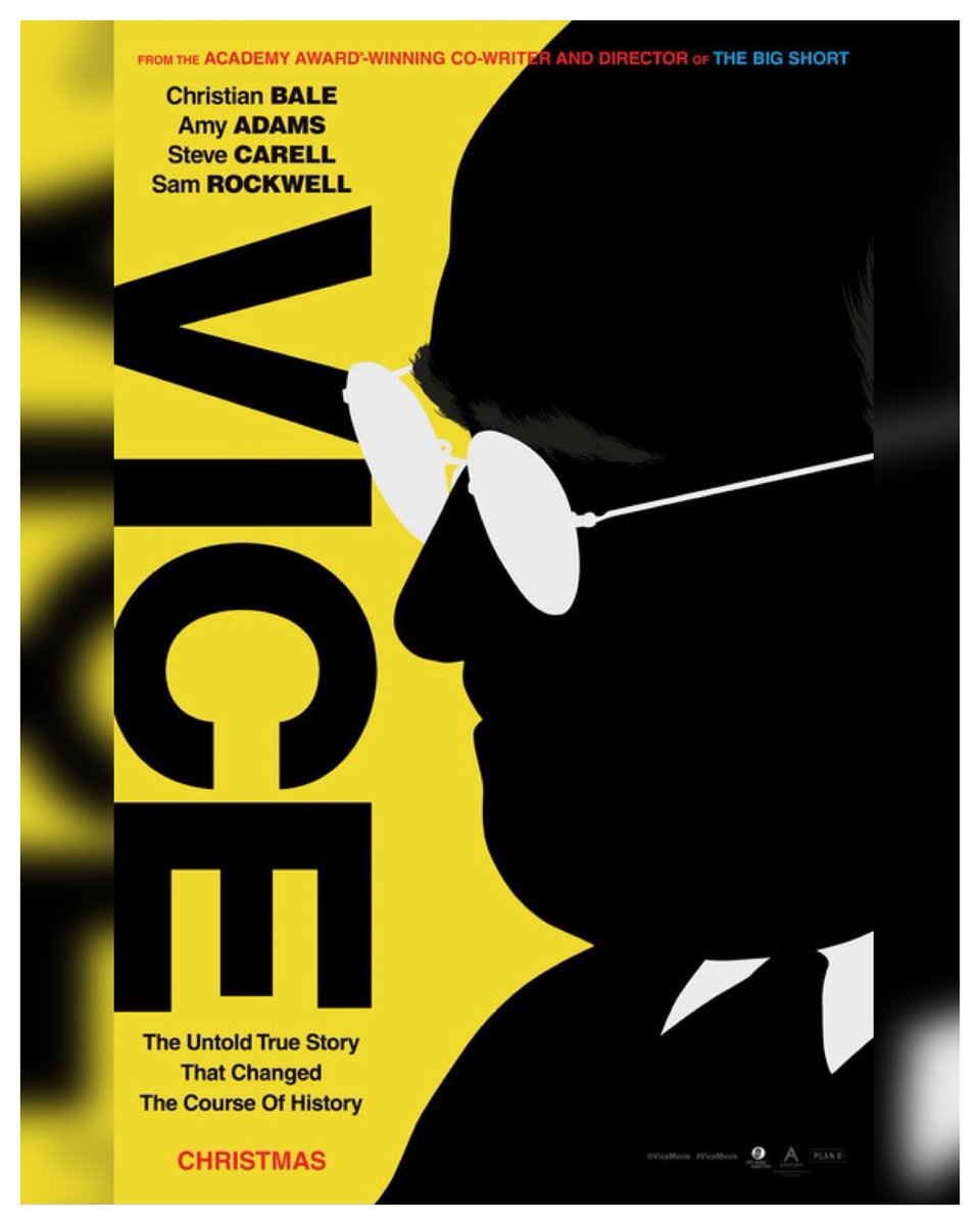 5 Years #Vice Starring: #ChristianBale #AmyAdams #SteveCarell #SamRockwell #TylerPerry #AlisonPill #LilyRabe #JessePlemons #JustinKirk #LisaGayHamilton #EddieMarsan #BillCamp #DonMcManus #FayMasterson #SheaWhigham Directed By: #AdamMcKay
 
#WreckLeaguePodcast