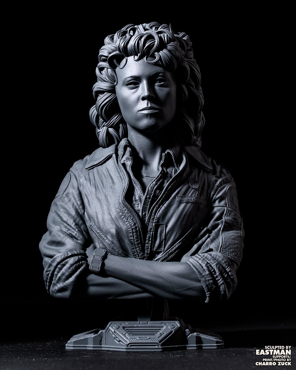 Ellen Ripley. Sculpted in #ZBrush by me. #3dprint and photo by <a href="/CharroZuck/">charro zuck</a>.

#alien #aliens #3dprinting