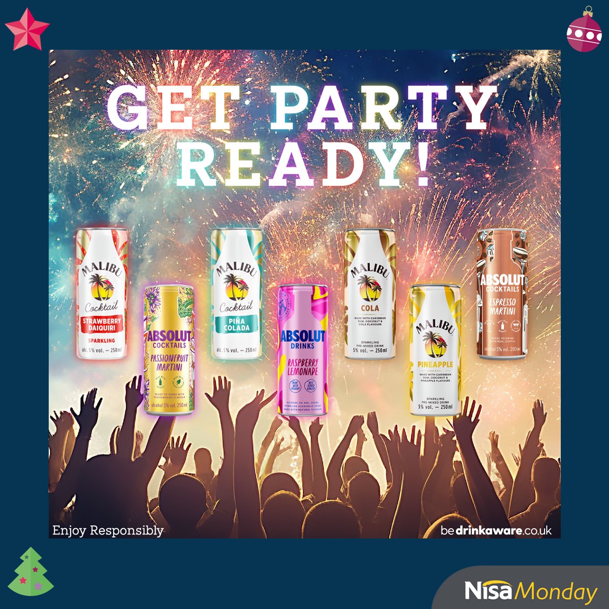 WIN with Malibu, Absolut and #NisaMonday this party season! RT+FOLLOW for your chance to WIN! T&C's: spr.ly/6010RZKFn Closes: 31.12.23