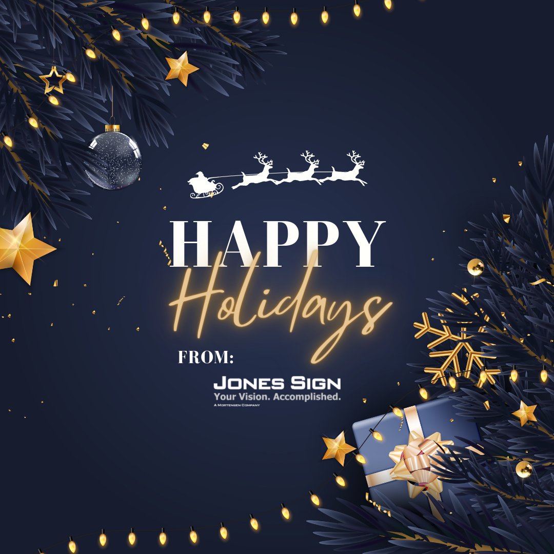 jonessign's tweet image. Wishing you a season filled with joy, laughter, and the warmth of loved ones! Happy Holidays from all of us at Jones Sign. May your days be merry and bright! ❤️

#HappyHolidays #JonesSign