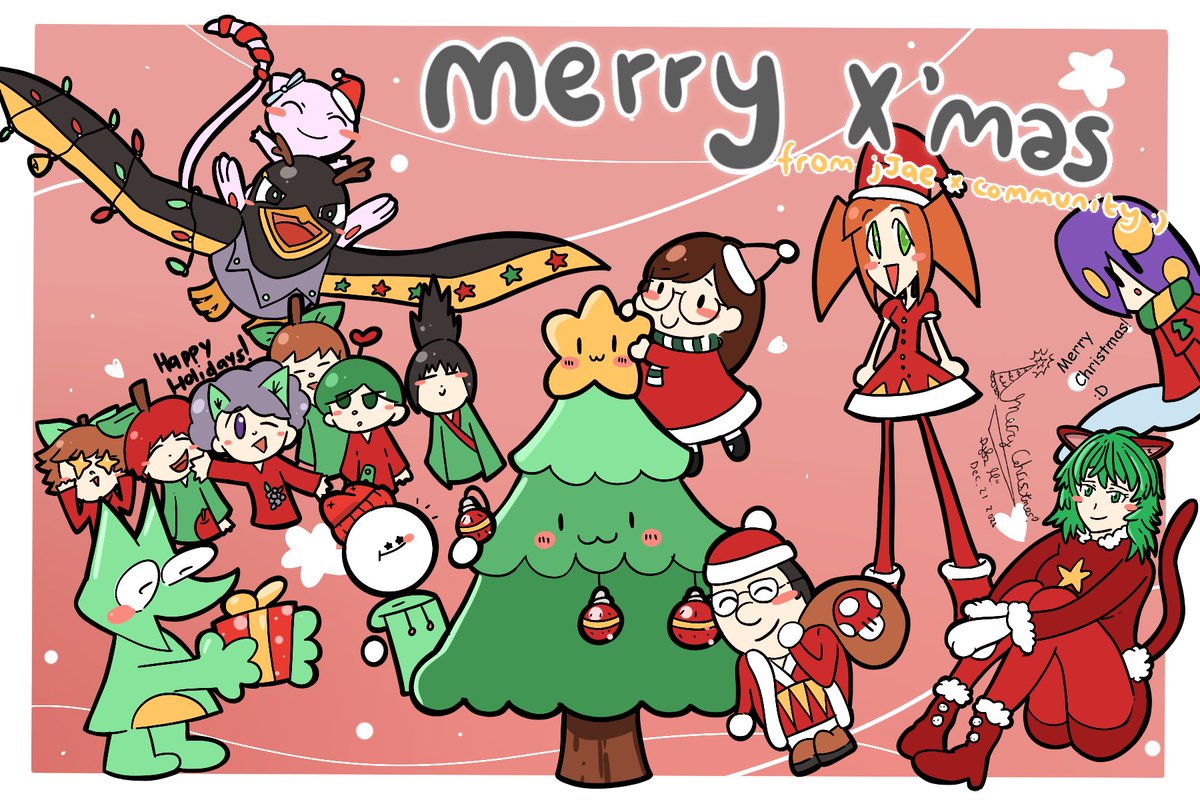 jJaeStudio1's tweet photo. 🎄Merry Christmas to everyone!🎄
Wish you all a joyful holiday season from the community and me!

This amazing postcard is made by our talented community and me! I asked the everyone to draw lineart, and I colored them. 🎨
#Christmas #artwork https://t.co/4VS00kUqnI