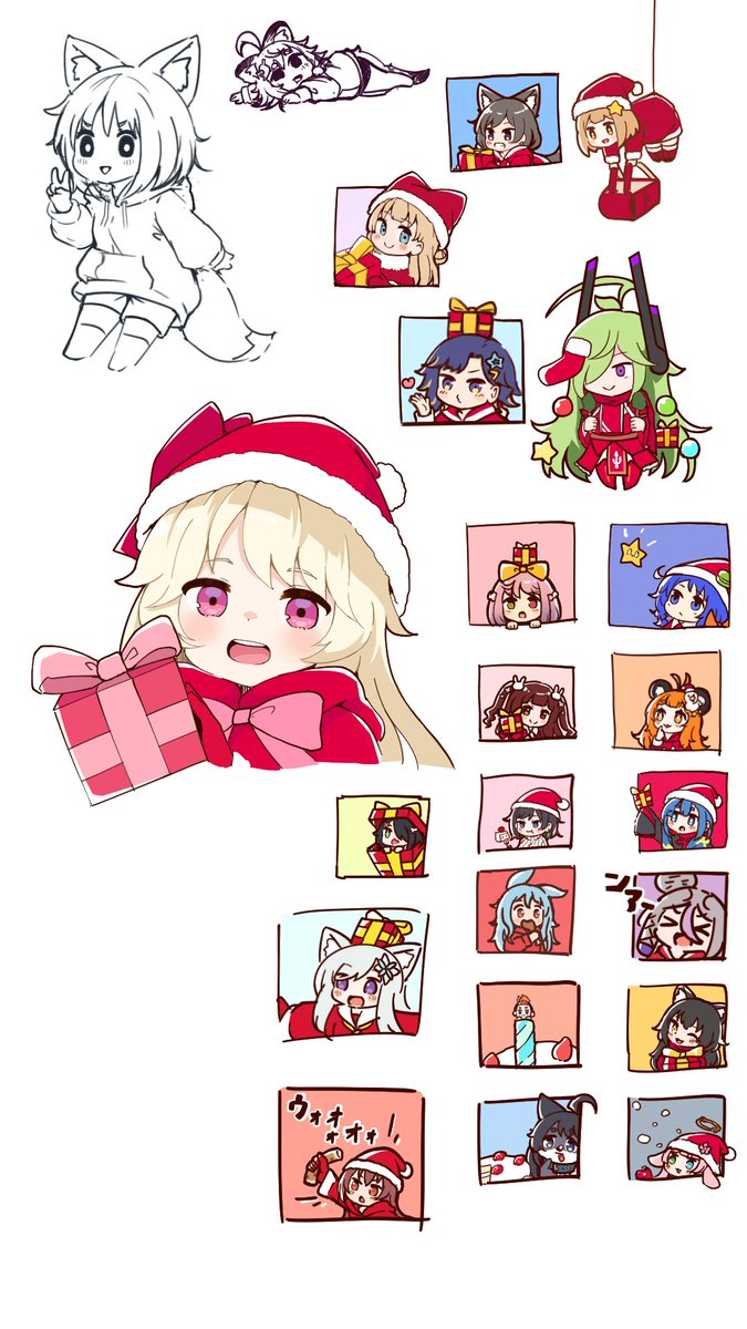 クリスマスらくがきで描いたリスナーとか 