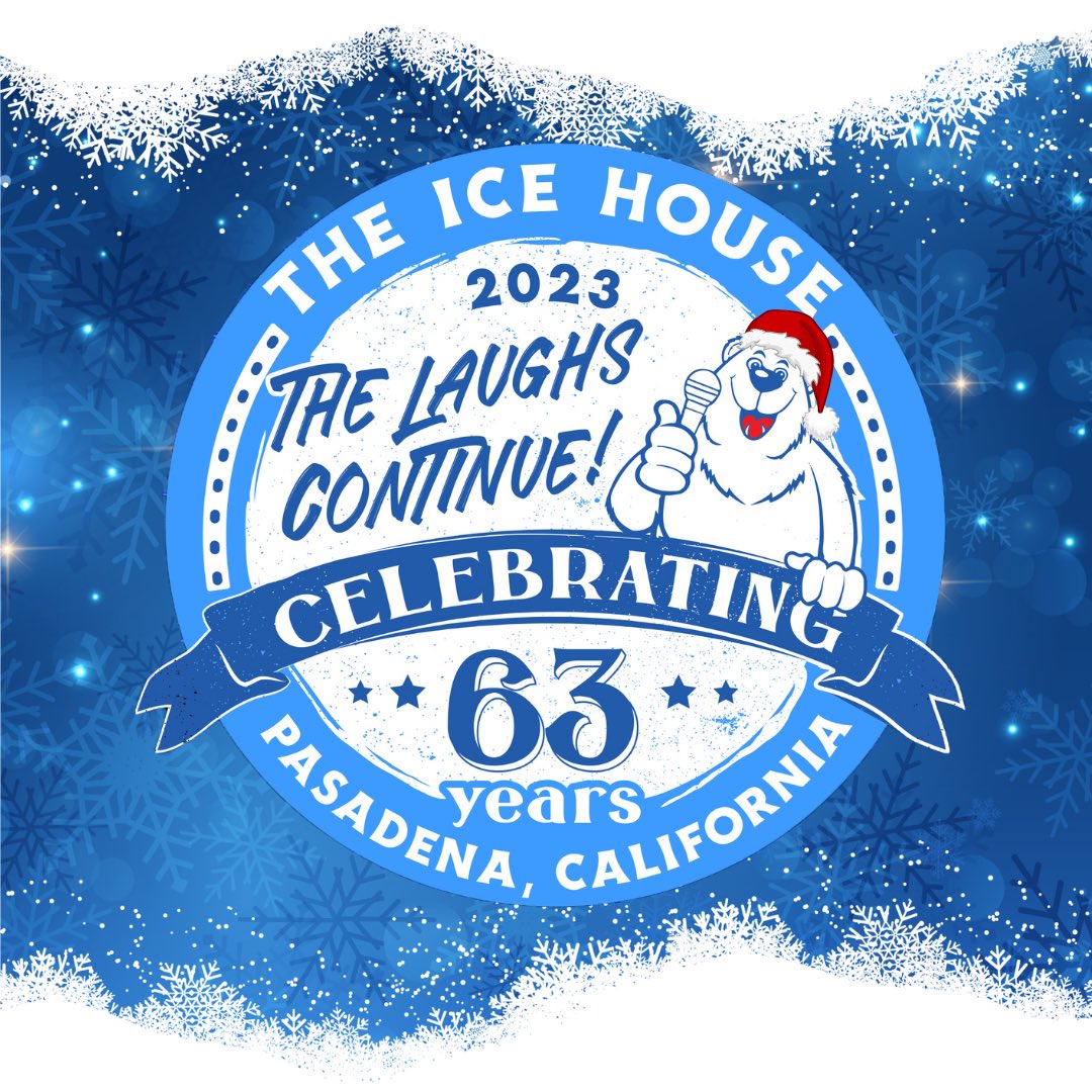 Wishing you all a Merry Christmas and Happy Holidays from all of us here at the Ice House Comedy Club in Pasadena! Thank you for the gift of 63 years of laughter, we look forward to many more with you all🐻‍❄️🩵 #merrychristmas #happyholidays