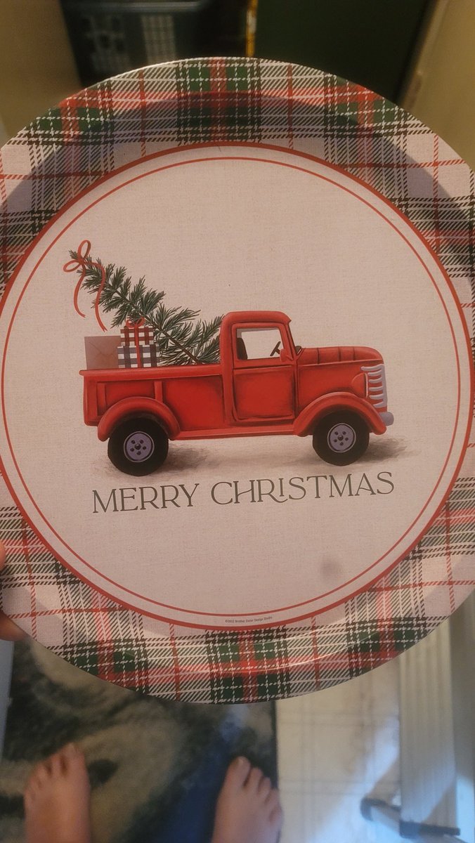 firewhacker's tweet image. I found a little red truck hauling a Christmas tree