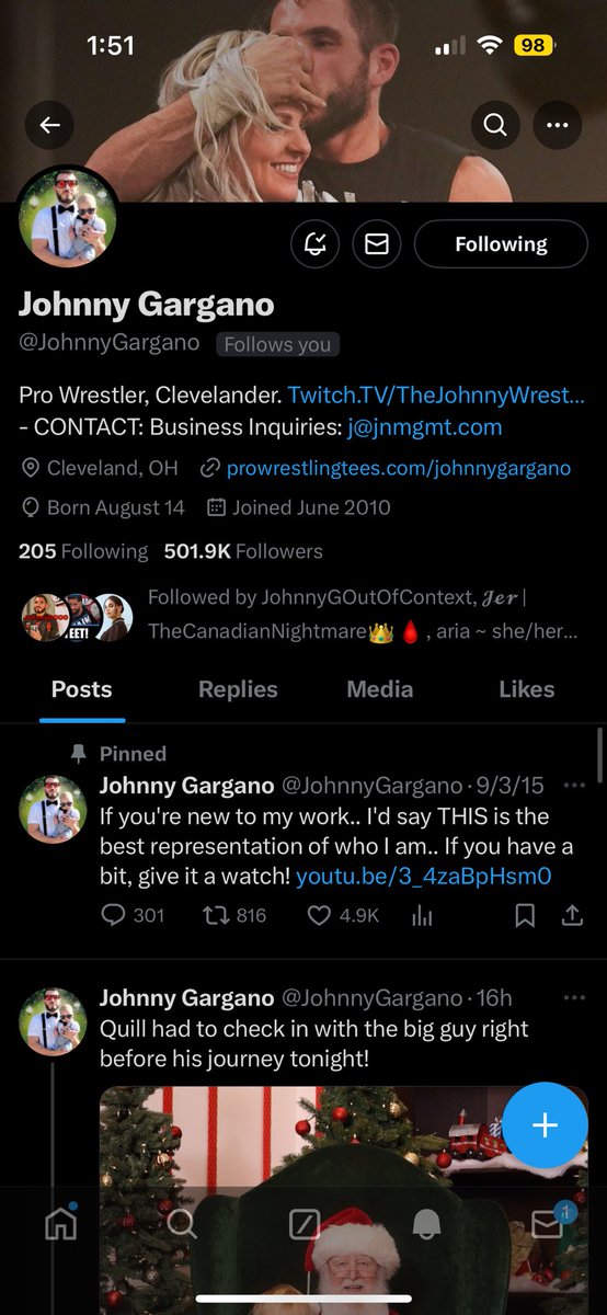 TheGarganoWay's tweet image. WAIT-
JOHNNY!! 😭😭 DUDE, YOU JUST MADE MY WHOLE CHRISTMAS!
