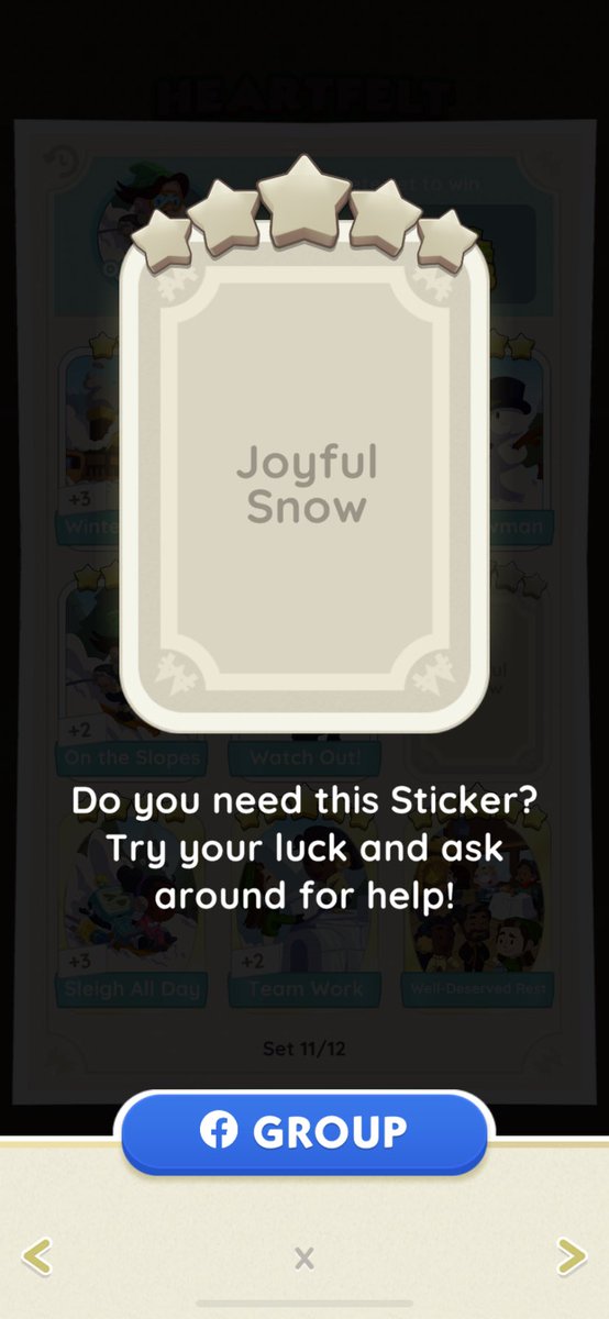 #MonopolyGoTrade #MonopolyGo 

Need Binge watching and Joyful snow
Have, Ginger and the two gold ones