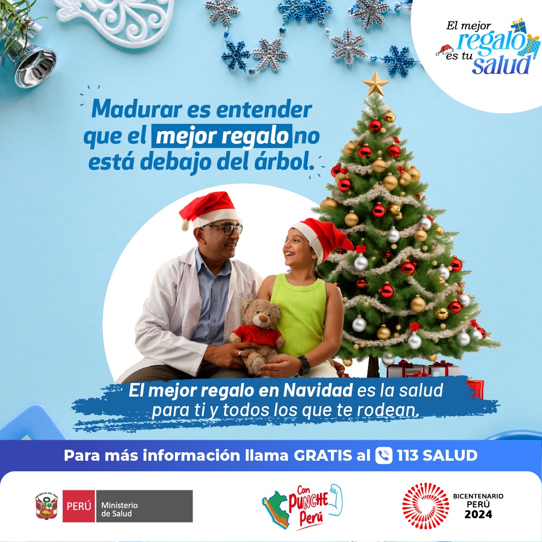 El mejor regalo es tu salud 🎁🎄 

Cuidemos nuestra salud y la de nuestros seres queridos con hábitos saludables y chequeos preventivos ✅.