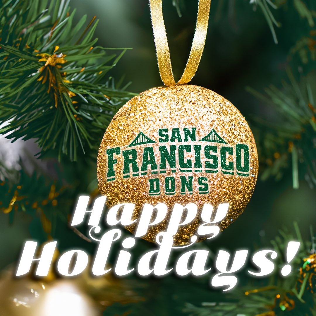DonsAthletics's tweet photo. Happy Holidays from the Hilltop ✨

#USFDons https://t.co/7uZBO3BODL